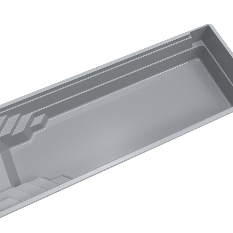 Monaco 1000 glassfiberbasseng med benk/beach-sone