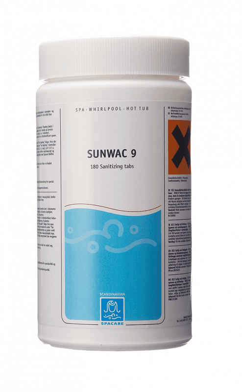 SpaCare Sunwac 9, 180 klor tabletter