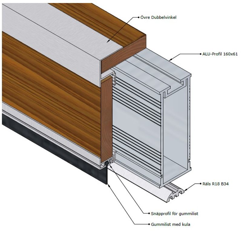 Aqvisdeck Skyvbart terassedekke 3,75x8,5 meter